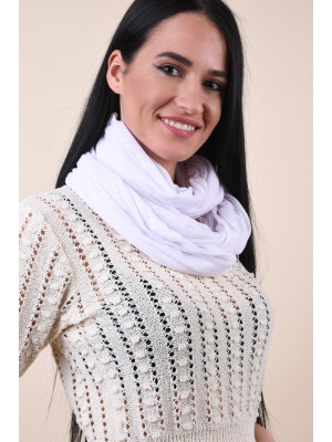 Esarfa Dama Pieces Dysis Tube Scarf Alb